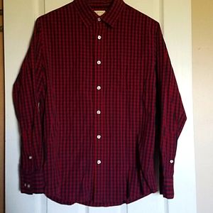 Sonoma red & blue gingham check shirt. Size M